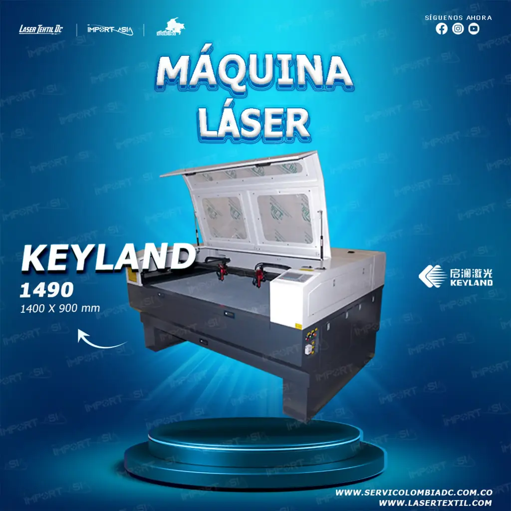 Máquina láser Keyland KL1490 doble cabezal | Import Asia